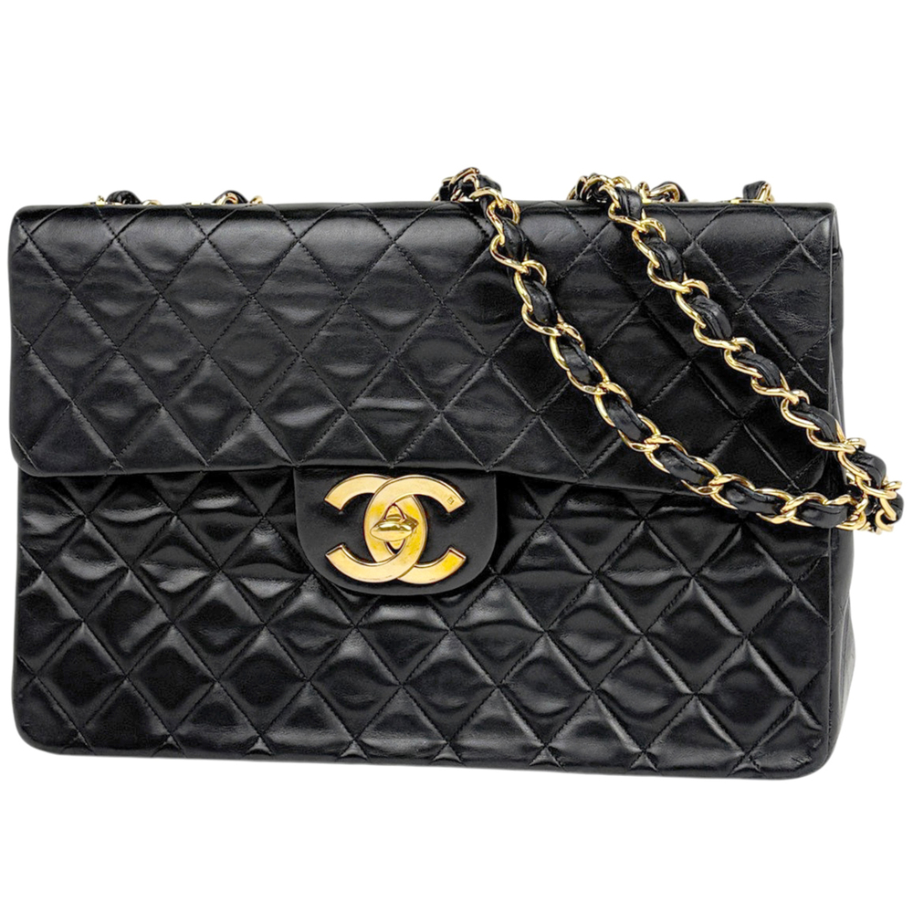 Chanel Large Matelassé Single Flap Chain Shoulder Bag with Coco Mark, Double ...